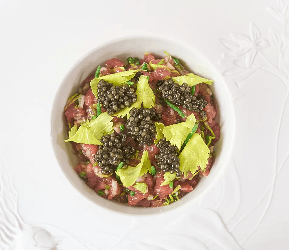 Recette de tartare d'agneau et caviar Rova